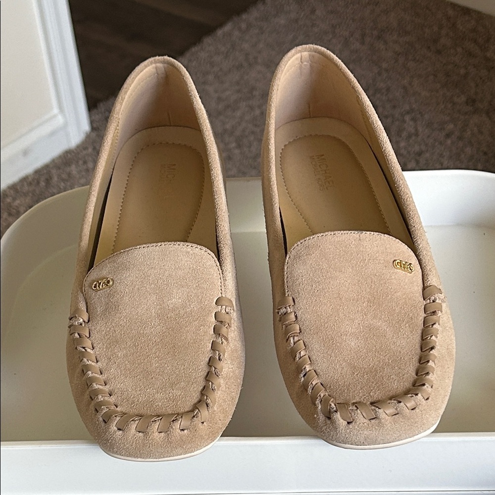 MICHAEL Michael Kors Beige Suede Loafers